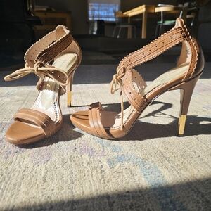 Elegant Brown High Heel Sandals